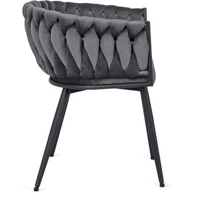 Стілець оксамитовий MEBEL ELITE EMPOLI Velvet Сірий фотографія