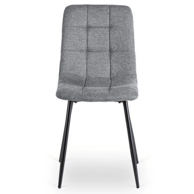 Комплект стіл MEBEL ELITE GLOS 135х80 см Дуб Золотий / Чорний +4 стільці PERU 2 Сірий фотографія