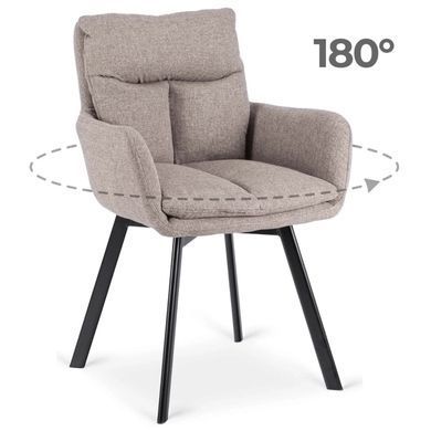 Стілець поворотний MEBEL ELITE CORTADO Velvet Коричневий фотографія