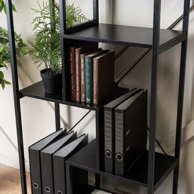 Стеллаж MEBEL ELITE TIM черный фотография