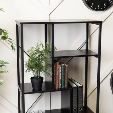 Стеллаж MEBEL ELITE TIM черный фотография