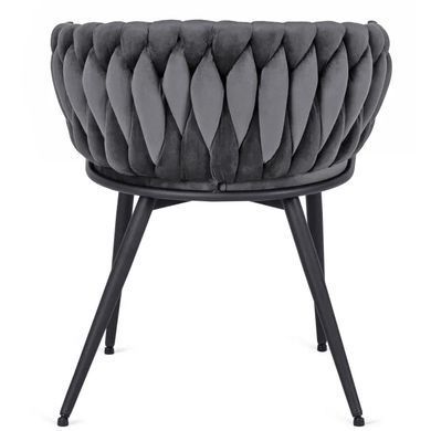 Стілець оксамитовий MEBEL ELITE EMPOLI Velvet Сірий фотографія