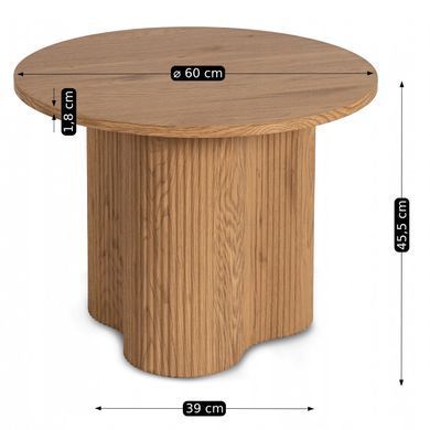 Журнальный столик ARION MEBEL ELITE 60x60 Дуб фотография