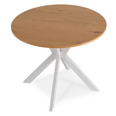 Стол MEBEL ELITE LAUREN 90X90 дуб золотой/белый фотография