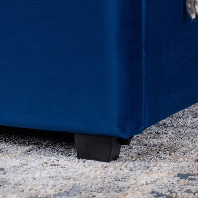 Ліжко двоспальне оксамитове MEBEL ELITE CROS Velvet 160x200 см Синій фотографія