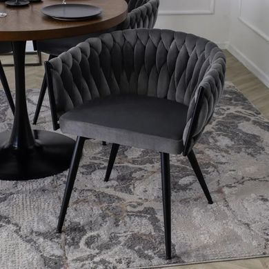 Стілець оксамитовий MEBEL ELITE EMPOLI Velvet Сірий фотографія