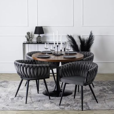 Стілець оксамитовий MEBEL ELITE EMPOLI Velvet Сірий фотографія