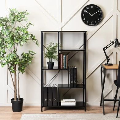 Стеллаж MEBEL ELITE TIM черный фотография