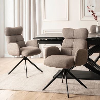 Стілець поворотний MEBEL ELITE ALVARO Коричневий фотографія