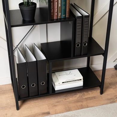 Стеллаж MEBEL ELITE TIM черный фотография