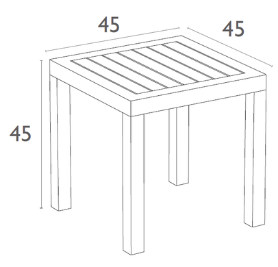Комплект 2 стула Siesta Onto Sky Pro + Стол Siesta Ocean Side Table - Dark Grey