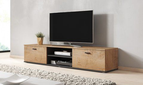 ТВ Тумба SOHO RTV Cama 180 Дуб Лефкас Мат / Чорний фотографія