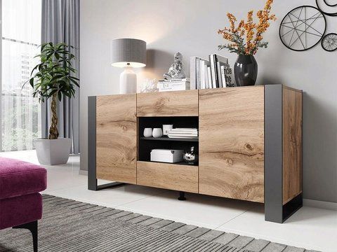 Комод WOOD Cama Дуб Вотан / Антрацит фотографія