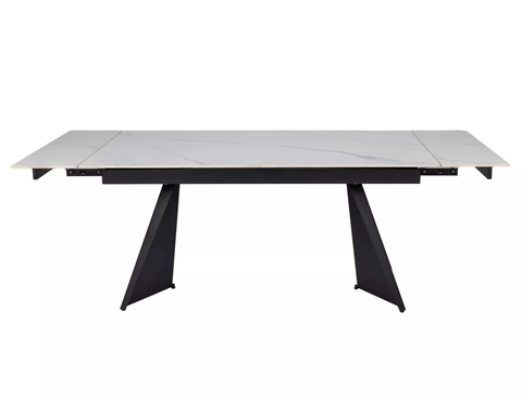 Стіл Обідній LACONI 160(220)x90 Signal Білий / Чорний фотографія