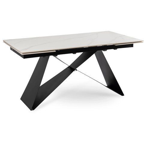 Стіл розкладний MEBEL ELITE VICTOR 160(240)х90 см Білий/ чорний фотографія