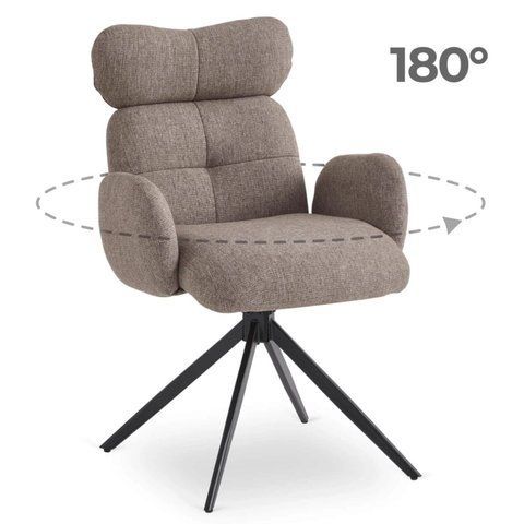 Стул поворотный MEBEL ELITE ALVARO Коричневый фотография