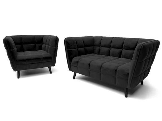 Кресло CASTELLO Velvet 1 Signal Черный ** фотография