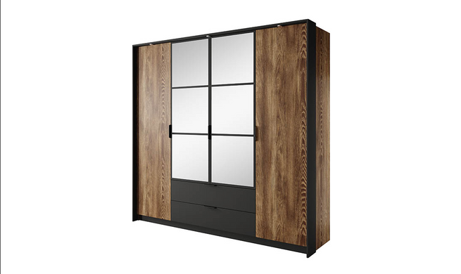 Шкаф СТОКГОЛЬМ Prestol Каштан / Антрацит фотография