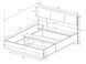 Ліжко (каркас) Perfect Home Арко / Arco 160 з м'яким ізголів'ям двоспальне Дуб артизан/графіт