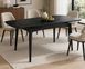 Стіл DUBLIN CERAMIC Intarsio 120(180)*80 чорний мат/чорний каркас