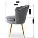 Стул бархатный MEBEL ELITE VIOLA Velvet Серый/золото