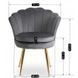 Стул бархатный MEBEL ELITE VIOLA Velvet Серый/золото