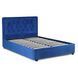 Ліжко двоспальне оксамитове MEBEL ELITE CROS Velvet 160x200 см Синій