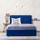 Ліжко двоспальне оксамитове MEBEL ELITE CROS Velvet 160x200 см Синій