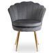 Стул бархатный MEBEL ELITE VIOLA Velvet Серый/золото