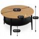Журнальный столик MEBEL ELITE PAULO MAX 80x80 Дуб/черный