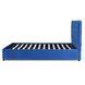 Ліжко двоспальне оксамитове MEBEL ELITE CROS Velvet 160x200 см Синій