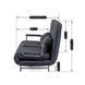 Диван раскладной MEBEL ELITE DARK 2 ткань Серый