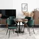 Стул бархатный MEBEL ELITE DAKOTA Velvet, Зеленый / ореховый