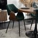 Стул бархатный MEBEL ELITE DAKOTA Velvet, Зеленый / ореховый