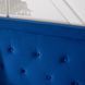 Ліжко двоспальне оксамитове MEBEL ELITE CROS Velvet 160x200 см Синій