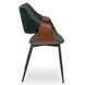 Стул бархатный MEBEL ELITE DAKOTA Velvet, Зеленый / ореховый