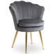 Стул бархатный MEBEL ELITE VIOLA Velvet Серый/золото