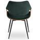 Стул бархатный MEBEL ELITE DAKOTA Velvet, Зеленый / ореховый