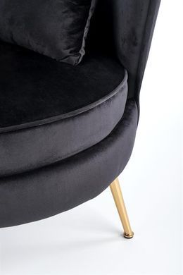Кресло ALMOND Velvet Halmar Черный фотография