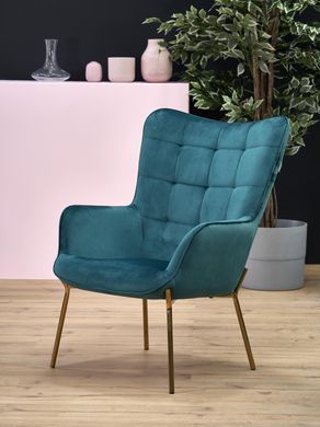 Кресло CASTEL 2 Velvet Halmar Зеленый фотография