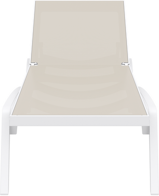 Комплект 2 шезлонга Onto Siesta Pacific + Стол Siesta Ocean Side Table - White Taupe