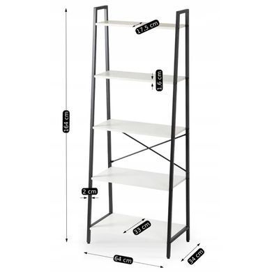 Стелаж MEBEL ELITE ERVA білий / чорний фотографія