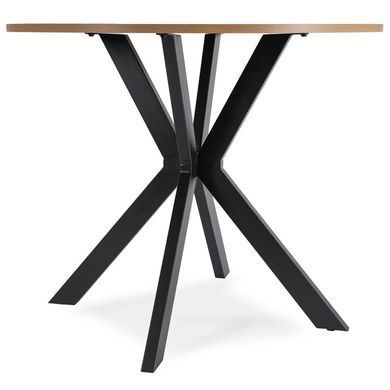 Стол MEBEL ELITE LAUREN 90X90 дуб золотой/черный фотография