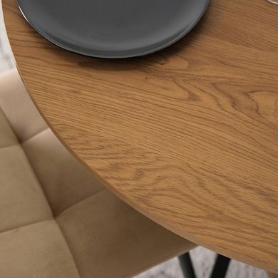 Стол MEBEL ELITE LAUREN 90X90 дуб золотой/черный фотография