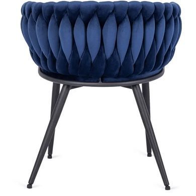Стул бархатный MEBEL ELITE EMPOLI Velvet Темно-синий фотография