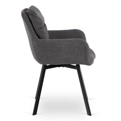 Стілець поворотний MEBEL ELITE CORTADO Velvet Темно-сірий фотографія