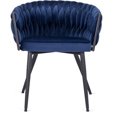 Стул бархатный MEBEL ELITE EMPOLI Velvet Темно-синий фотография