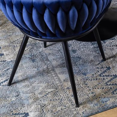 Стул бархатный MEBEL ELITE EMPOLI Velvet Темно-синий фотография