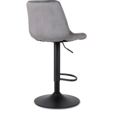Барный стул бархатный MEBEL ELITE ARCOS 2 Velvet серый фотография