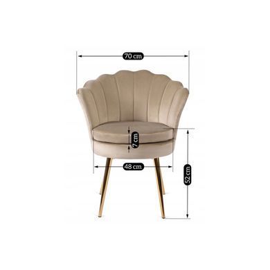 Стул бархатный MEBEL ELITE VIOLA Velvet Беж/золото фотография